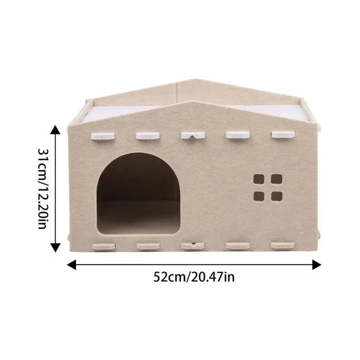 Cama de gato de camada dupla – casulo de design e refúgio secreto