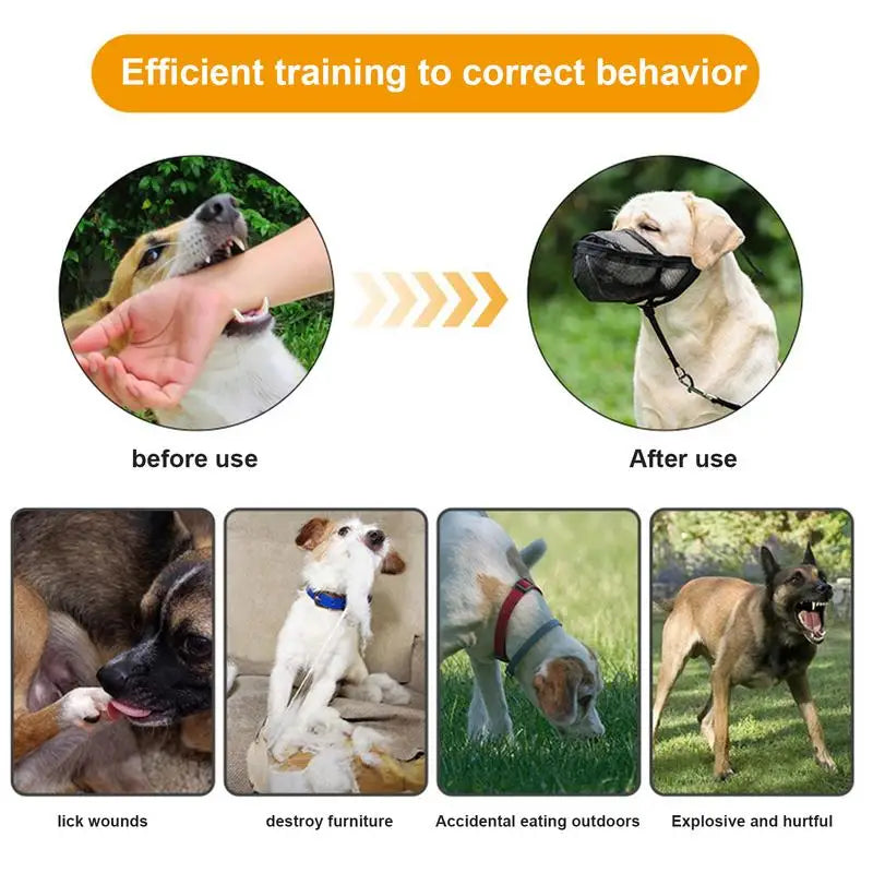 Focinheira de malha 2XL para cães: controle suave, conforto total