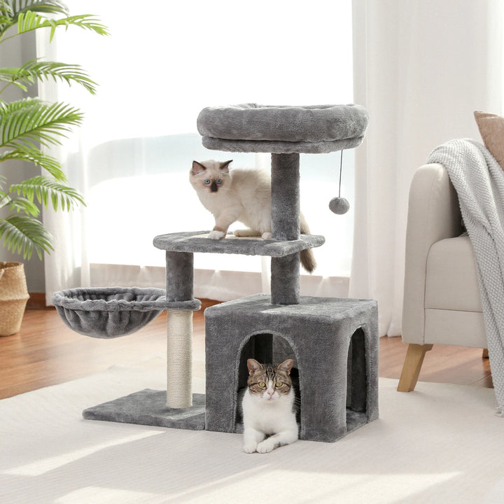Torre para gatos 80 cm – O abrigo para gatinhos fofinhos e brincalhões