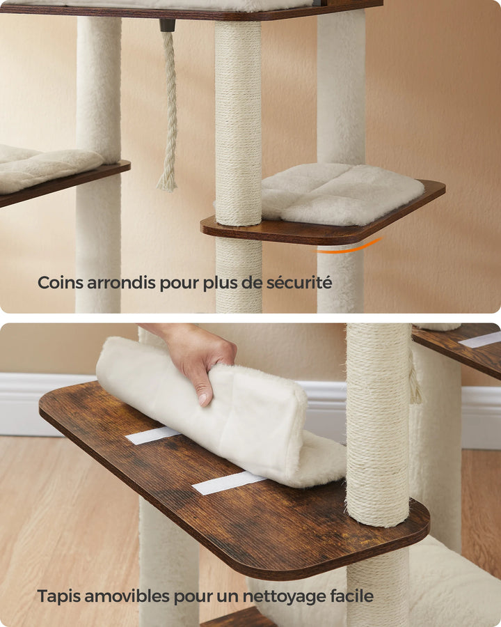 Árvore para gatos 197 cm – Um refúgio estável para vários gatos