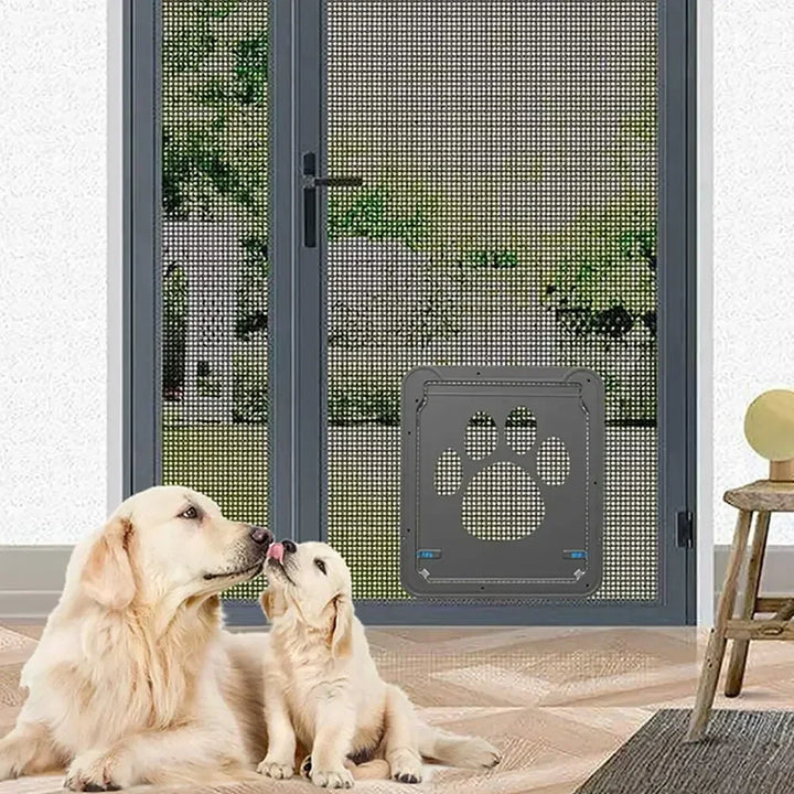 Porta de tela para cães e gatos, acesso livre e sem ruído