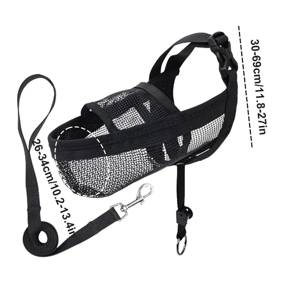 Focinheira de malha 2XL para cães: controle suave, conforto total