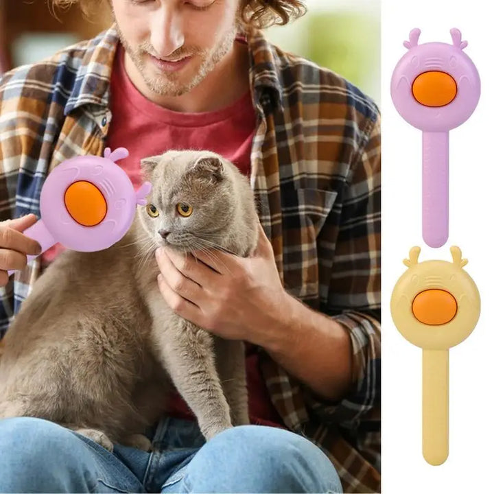Pente anti-queda para gatos 2 em 1: cuidado suave, efeito de massagem imediato