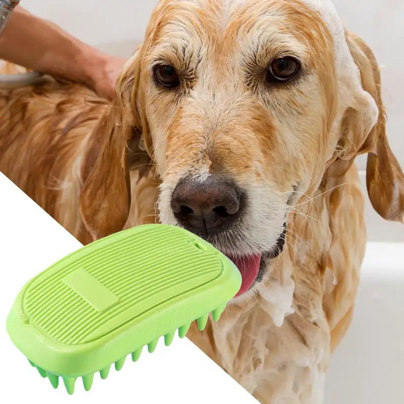 Escova de banho antiderrapante para cães: massagem relaxante e pegada segura