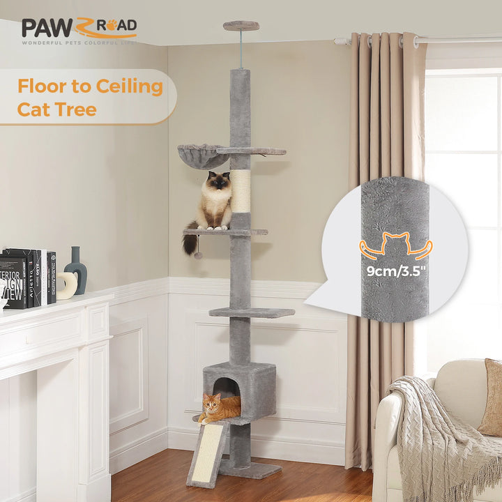 Árvore para gatos de design vertical e místico – O reino sombrio dos trepadeiras