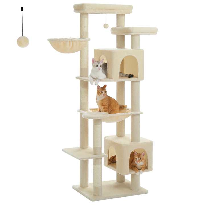 Árvore para gatos XXL 175 cm – 2 redes, condomínios e arranhadores para gatos grandes
