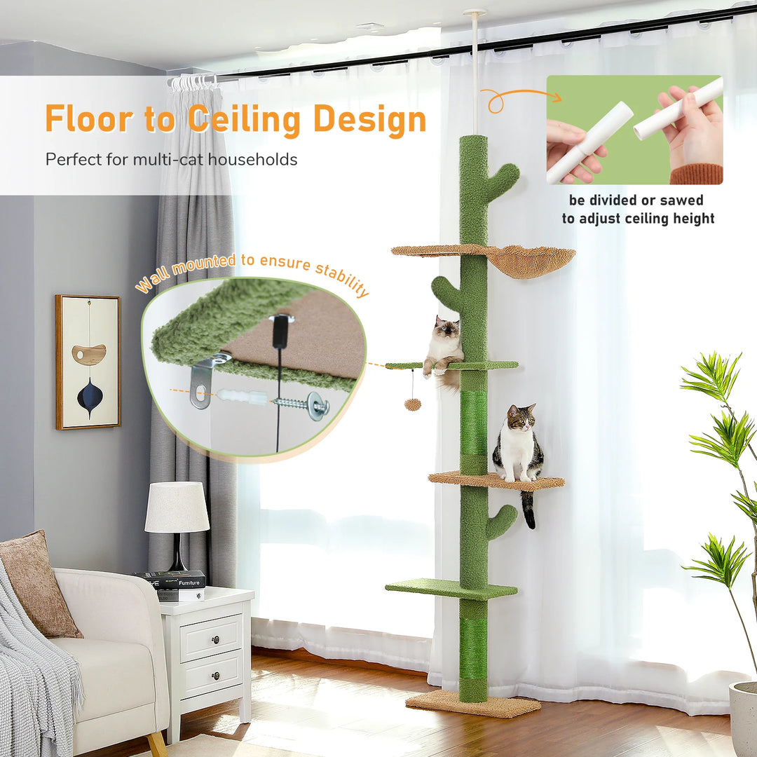 Torre vertical para gatos de design – até 3 gatos, 5 níveis de liberdade