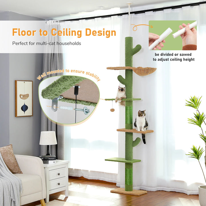 Torre vertical para gatos de design – até 3 gatos, 5 níveis de liberdade