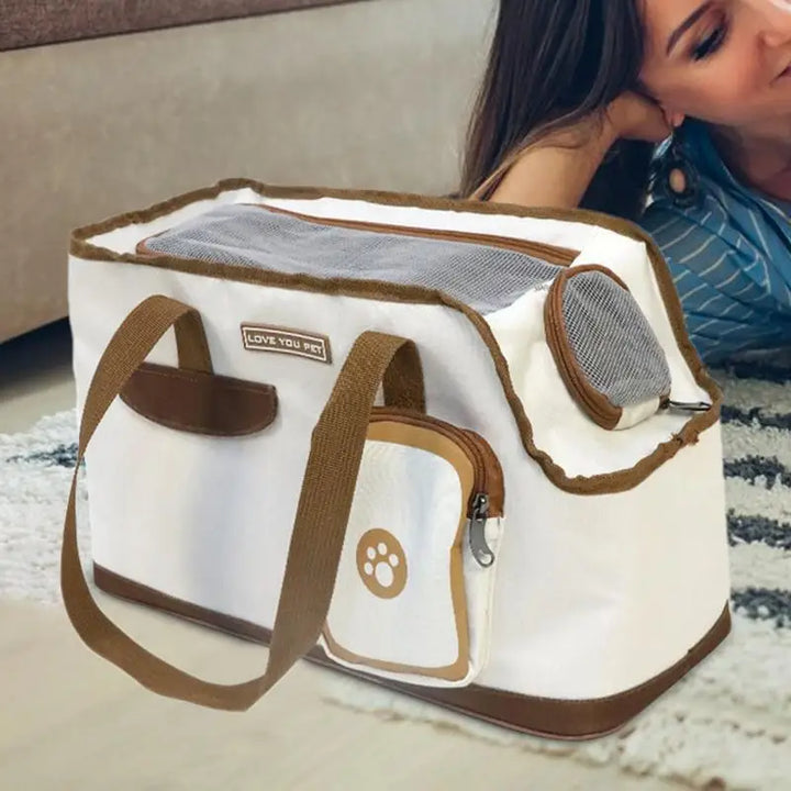 Caixa de transporte para cães e gatos do tamanho de uma cabine para passeios elegantes e delicados